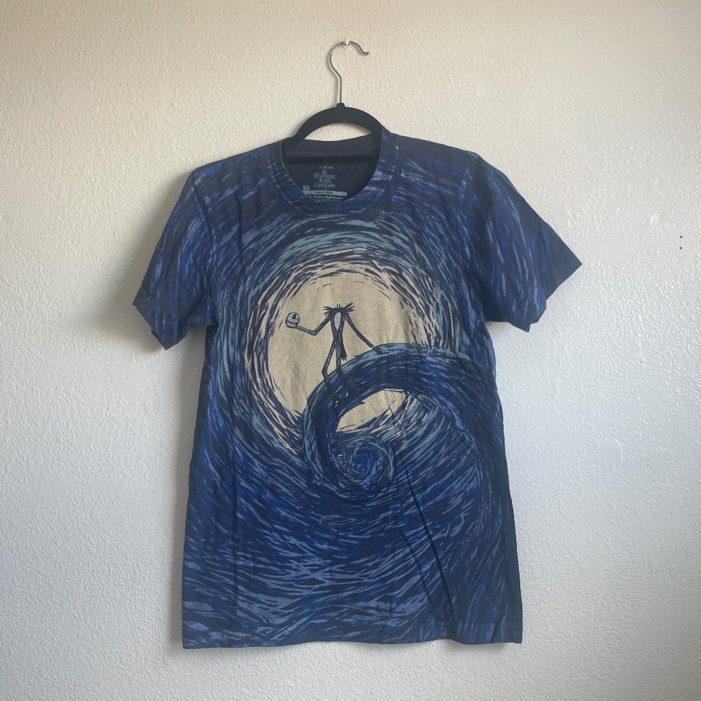 2/$15 The Nightmare Before Christmas Tim Burton navy t-shirt